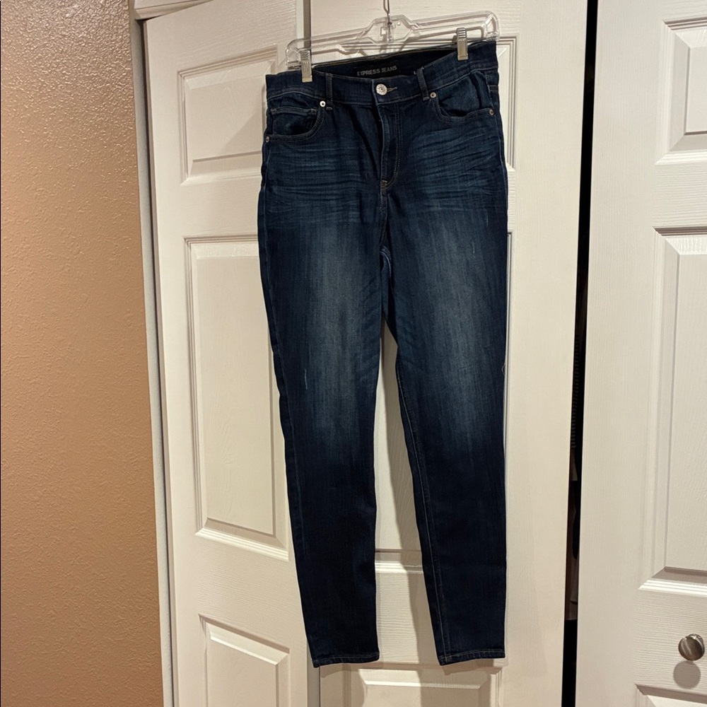 Express Dark Blue Women's Skinny Jeans